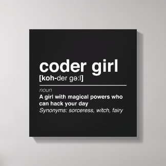 Coder Girl Canvastryck