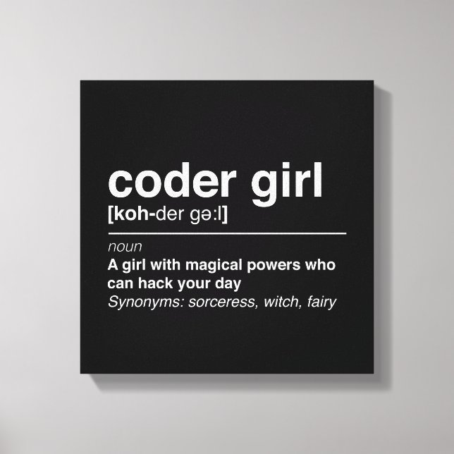 Coder Girl Canvastryck (Framsida)