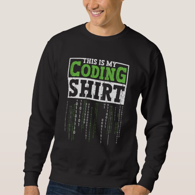 Coder Kläder Detta Är Min Kodning  Programmerare N Lång Ärmad Tröja (Framsida)
