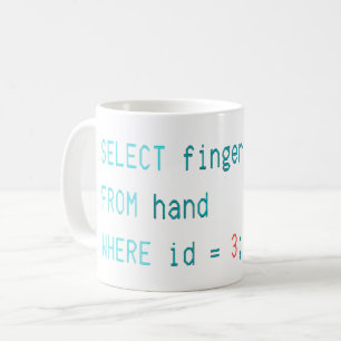 CODER MITTEN FINGER - VÄLJ FINGER FRÅN HAND KAFFEMUGG