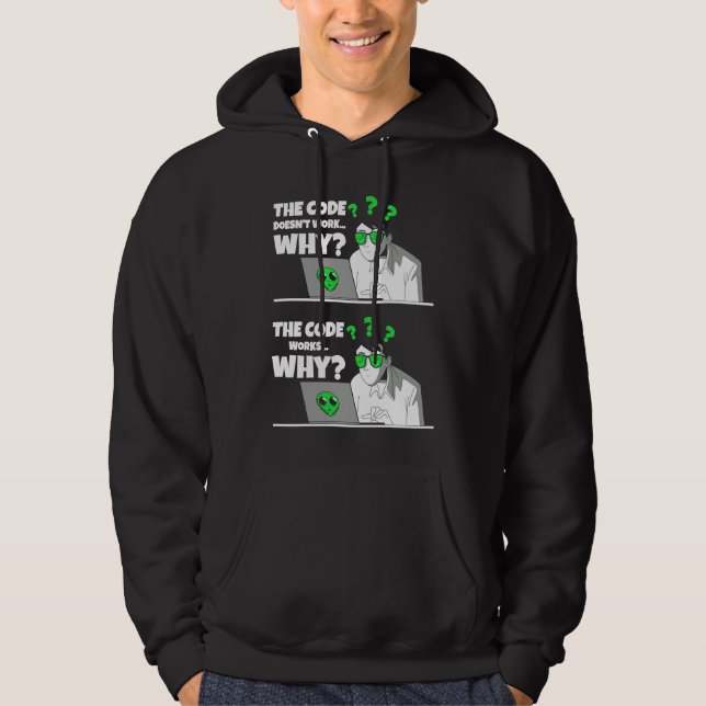 Coder Programmer Software Engineer  Idea IT Fan Hoodie (Framsida)