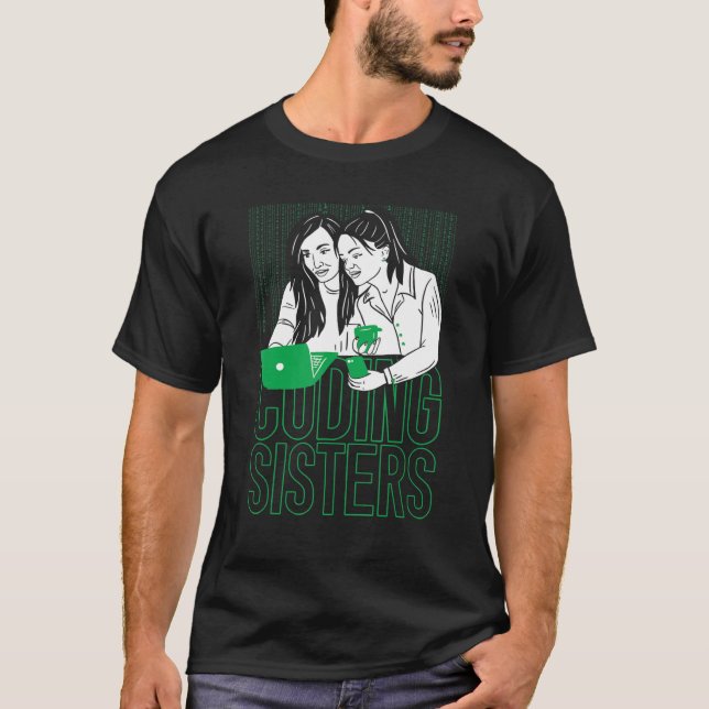 Coder Sisters Software Engineer Utvecklare Coding  T Shirt (Framsida)