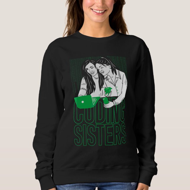 Coder Sisters Software Engineer Utvecklare Coding  T Shirt (Framsida)