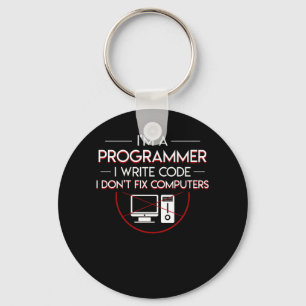Coderprogrammerareskrivan Code fixar inte datoren Nyckelring