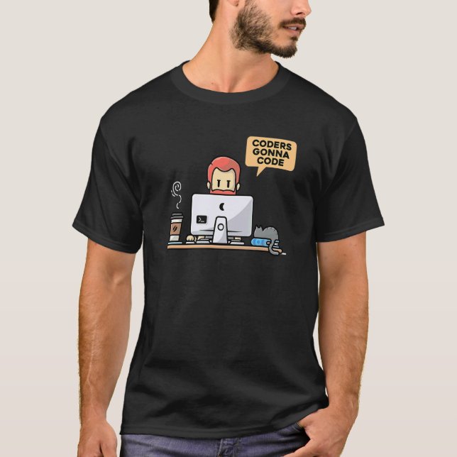 Coders Gonna Code Programmer Computer Geek Nerd Pc T Shirt (Framsida)