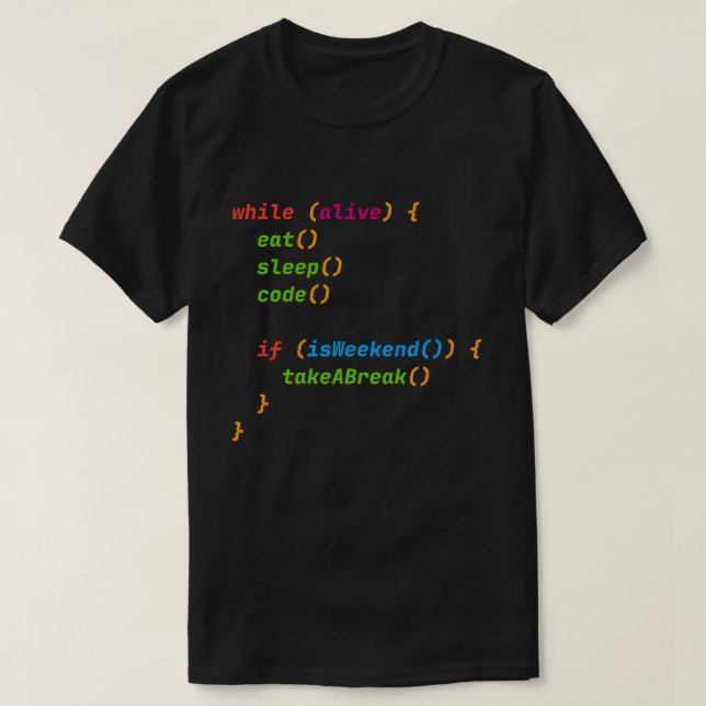 Coder's Life Cycle T-shirt (Design framsida)