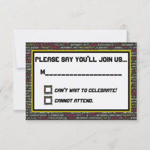 Coder's Party RSVP-kort Inbjudningar
