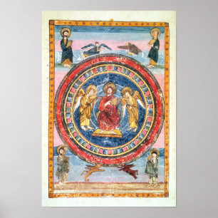 Codex Amiatinus Kristus Majestät Poster