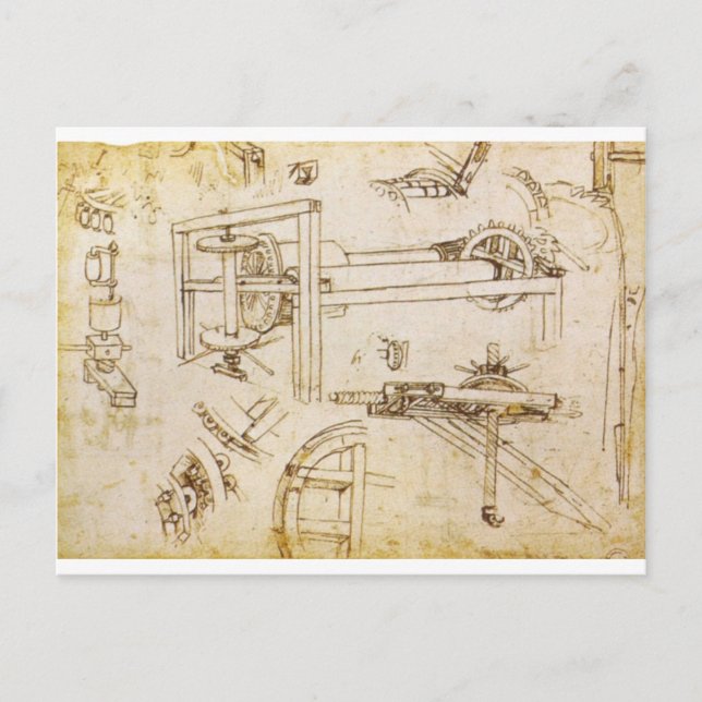 Codex Atlanticus Vykort (Framsida)