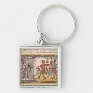 Codex Duran Fyrkantig Silverfärgad Nyckelring