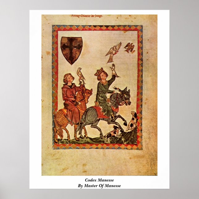 Codex Manesse By Master Of Manesse Poster (Framsidan)