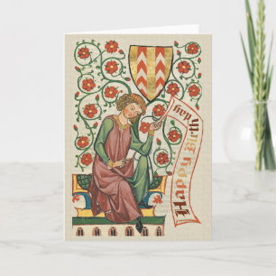 Codex Manesse CC0555-födelsedagskort Kort