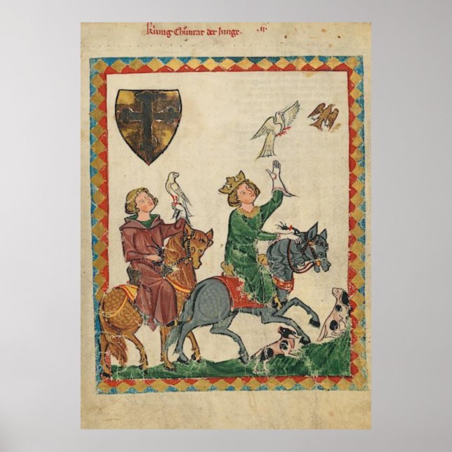 Codex Manesse - König Konrad der Junge Poster (Framsidan)