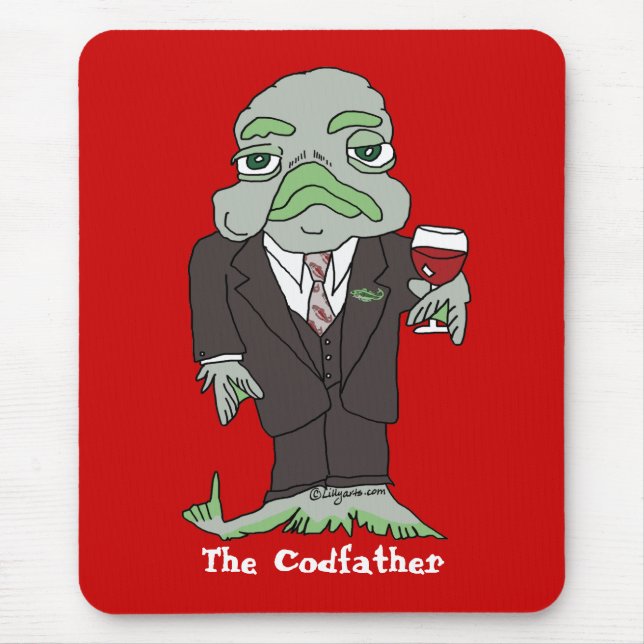 Codfather torskfisk Mousepad Musmatta (Framsidan)