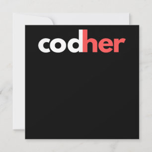 Codher Girl Programmer Women Stem Ingenjör Älskare Inbjudningar