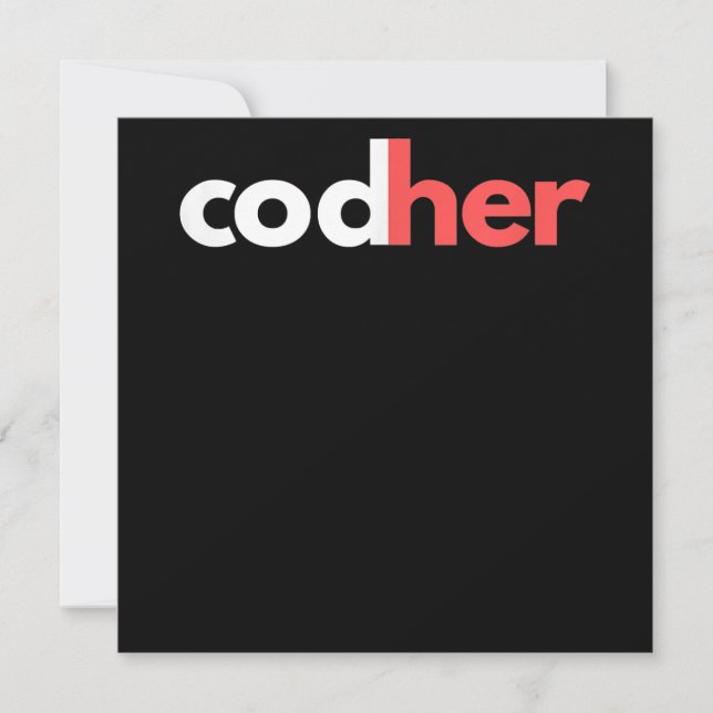 Codher Girl Programmer Women Stem Ingenjör Älskare Inbjudningar (Framsida)