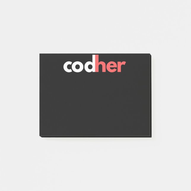 Codher Girl Programmer Women Stem Ingenjör Älskare Post-it Block (Framsida)