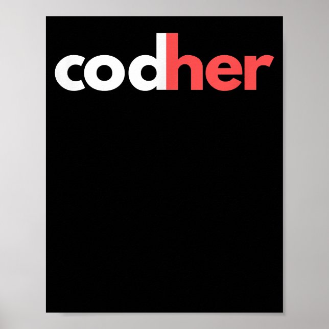 Codher Girl Programmer Women Stem Ingenjör Älskare Poster (Framsidan)