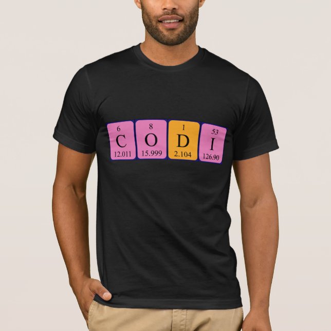 Codi Periodisk skjorta bord namn T-shirt (Framsida)