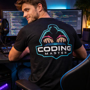 Coding Master Programmer Hacker Style T-shirt