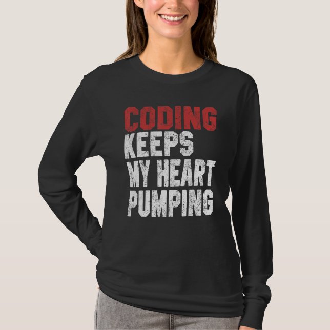 Coding  Women Men Code Developer Programming Geek  T Shirt (Framsida)