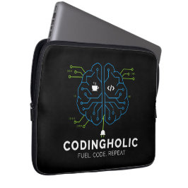 Codingholic Tech Brain Dark Programmer Laptop Fodral