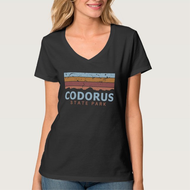Codorus State Park Pennsylvania Retro Cool T Shirt (Framsida)