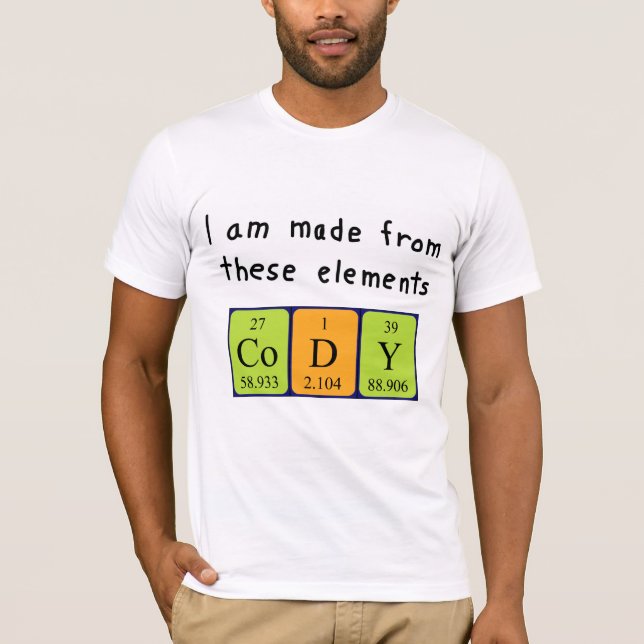 Cody-återkommande bord namn-skjorta t-shirt (Framsida)