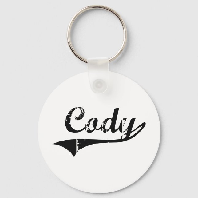 Cody Classic Stil Namn Nyckelring (Framsida)