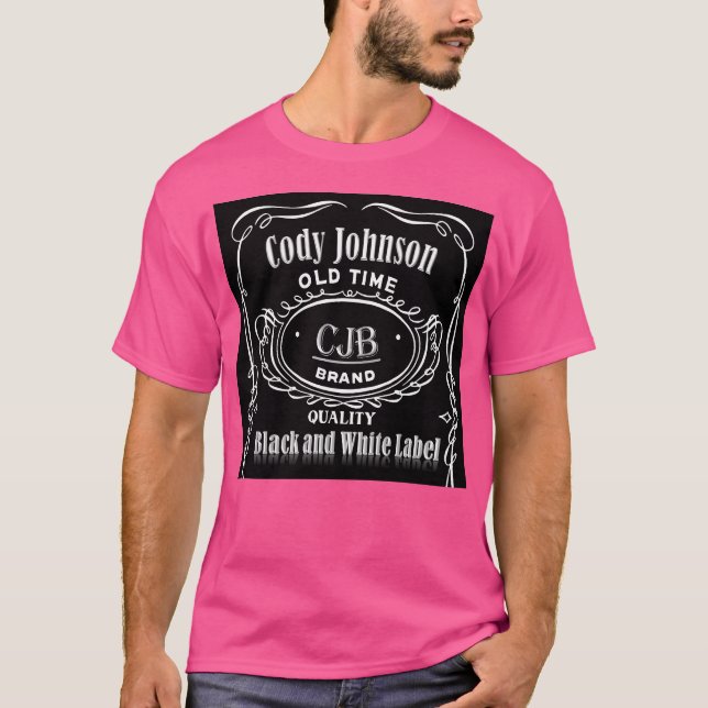 Cody Johnson - Black and White Label Album 2011 T Shirt (Framsida)