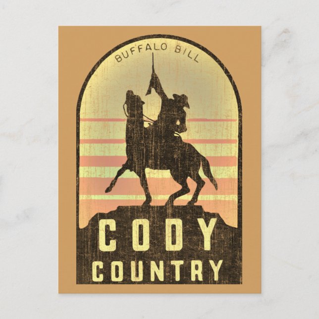 Cody Land Wyoming Vykort (Framsida)