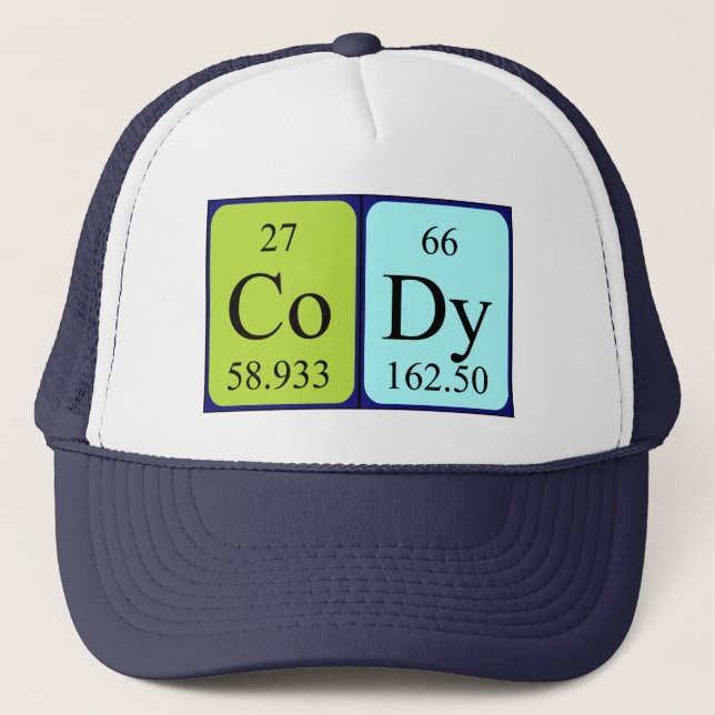 Cody periodisk bord namn hat keps (Framsida)