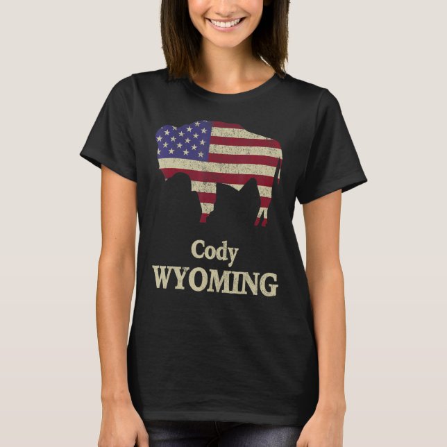 Cody Wyoming med Bison T Shirt (Framsida)
