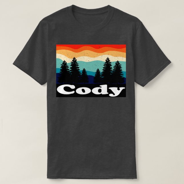 Cody Wyoming Retro T Shirt (Design framsida)