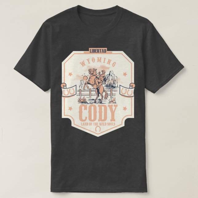 Cody Wyoming vilda western town TShirt T Shirt (Design framsida)