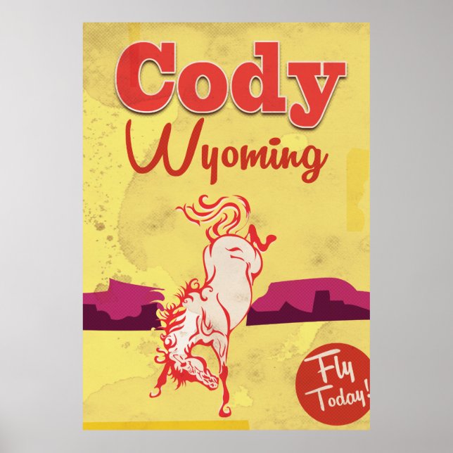 Cody Wyoming vintage resor poster (Framsidan)