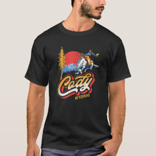 Cody Wyoming Vintage Rodeo Cowboy Bronco Retro 80s T Shirt