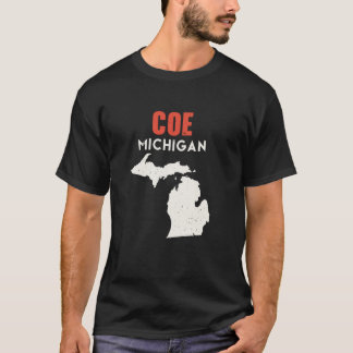 Coe Michigan USA, USA, Travel Michiganian T Shirt