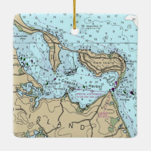 Coecles Harbor Nautical jul Julgransprydnad Keramik