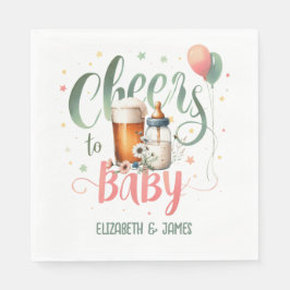 COED Baby Brewing Öl Flaskor Cheers till Baby Pappersservett