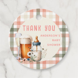 COED Cheers Baby Sage Peach Flaskor Brews Shower Gåvor Etiketter