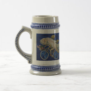 Coelacanth DRINKNÅGOT LIKNANDE A FISHON en CYKEL Sejdel