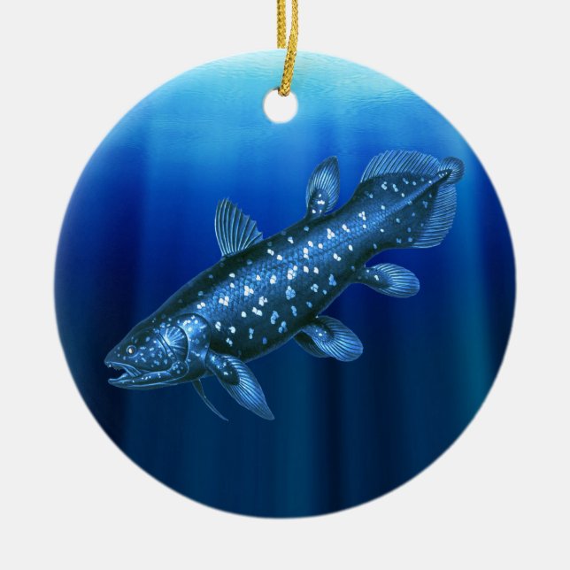 Coelacanth Julgransprydnad Keramik (Framsidan)