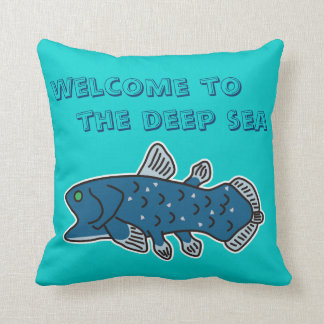 Coelacanth kudder "VÄLKOMNANDE TILL det DJUPA Kudde