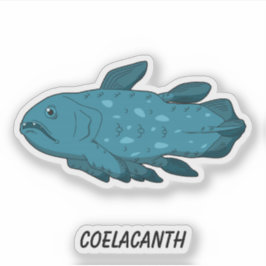 Coelacanth - Levande Fossil Fisk Vinyl Klistermärken