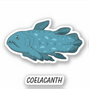 Coelacanth-Living Fossil Fish Vinyl Klistermärken
