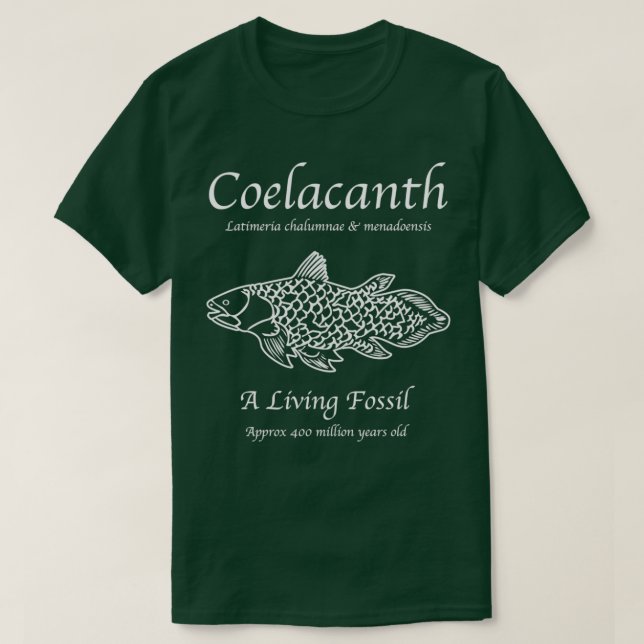 Coelacanth Living Fossil T Shirt (Design framsida)