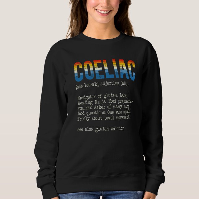 Coeliac Definition Gluten Free Celiac Disease Awar T Shirt (Framsida)