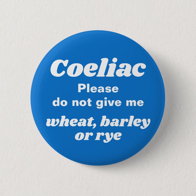 Coeliac Disease Blue Knapp (Framsida)