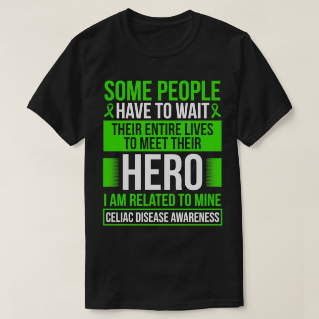 Coeliac Disease Ribbon Celiac Disease Warrior T Shirt (Design framsida)